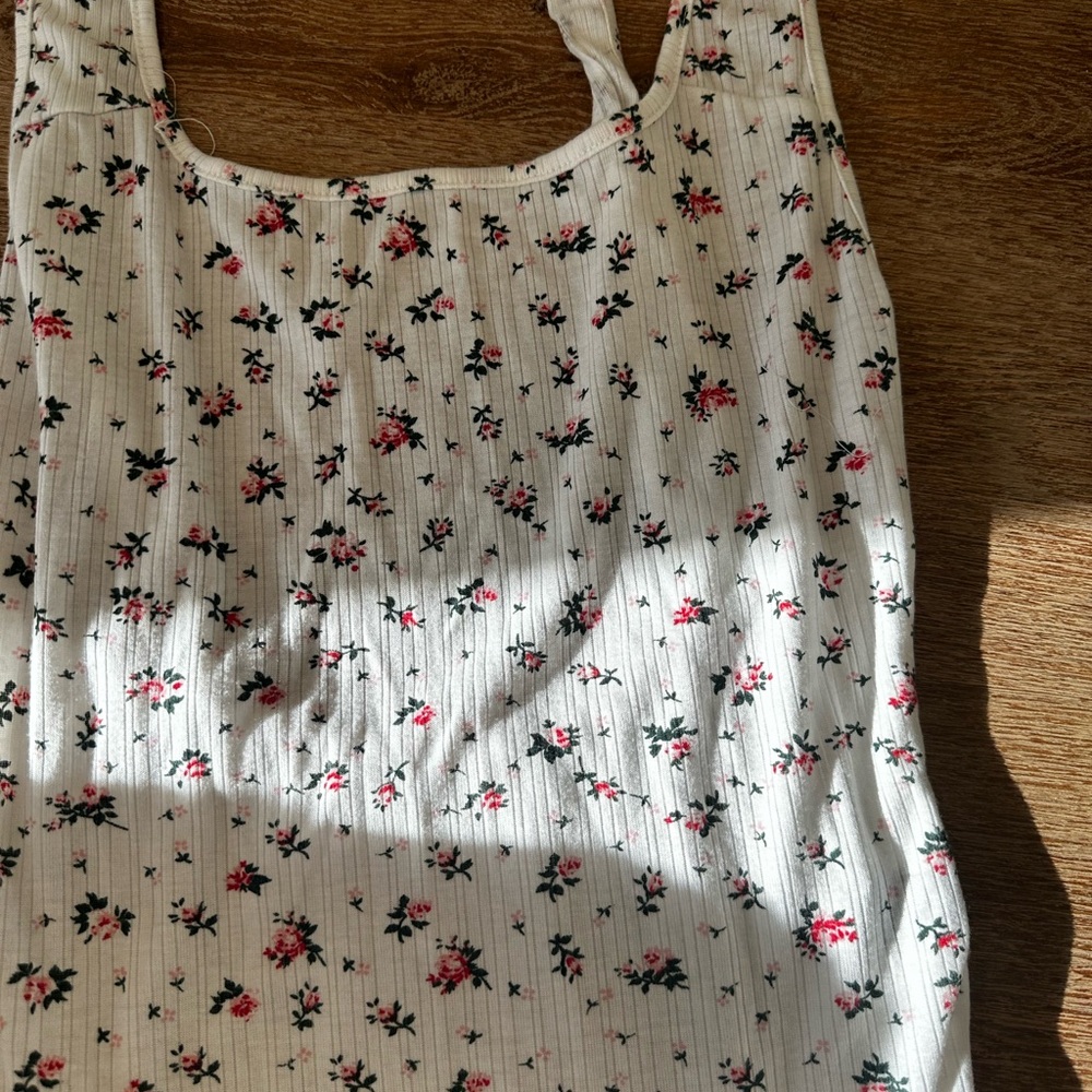 Floral tank bodysuit